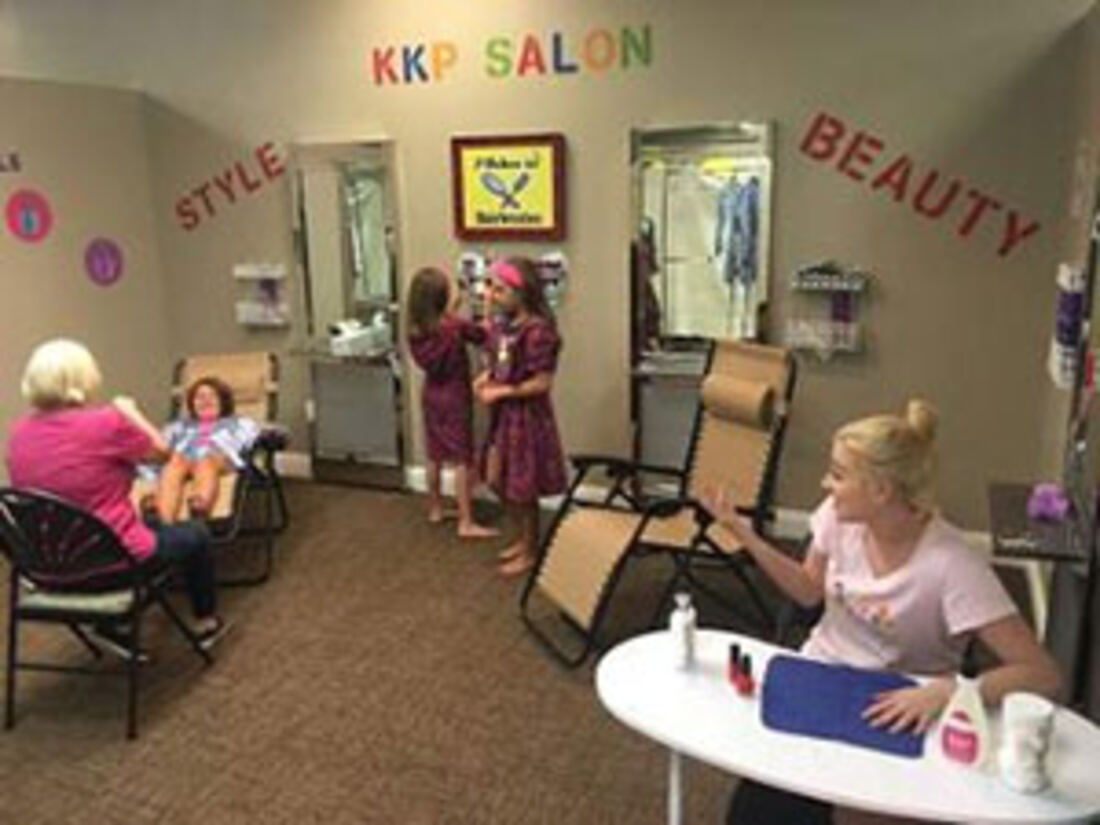 Kids hair and nail salon inside the venue