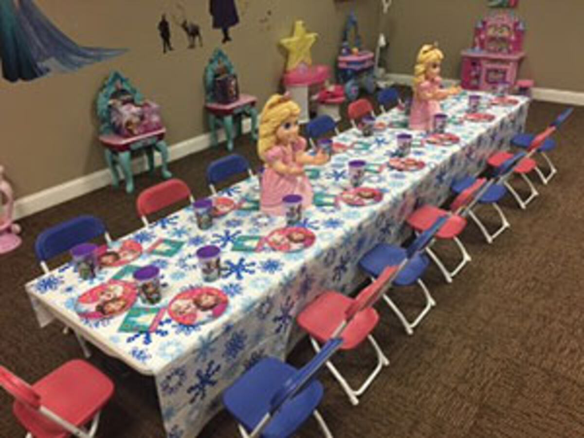 Decorated dining table for a party